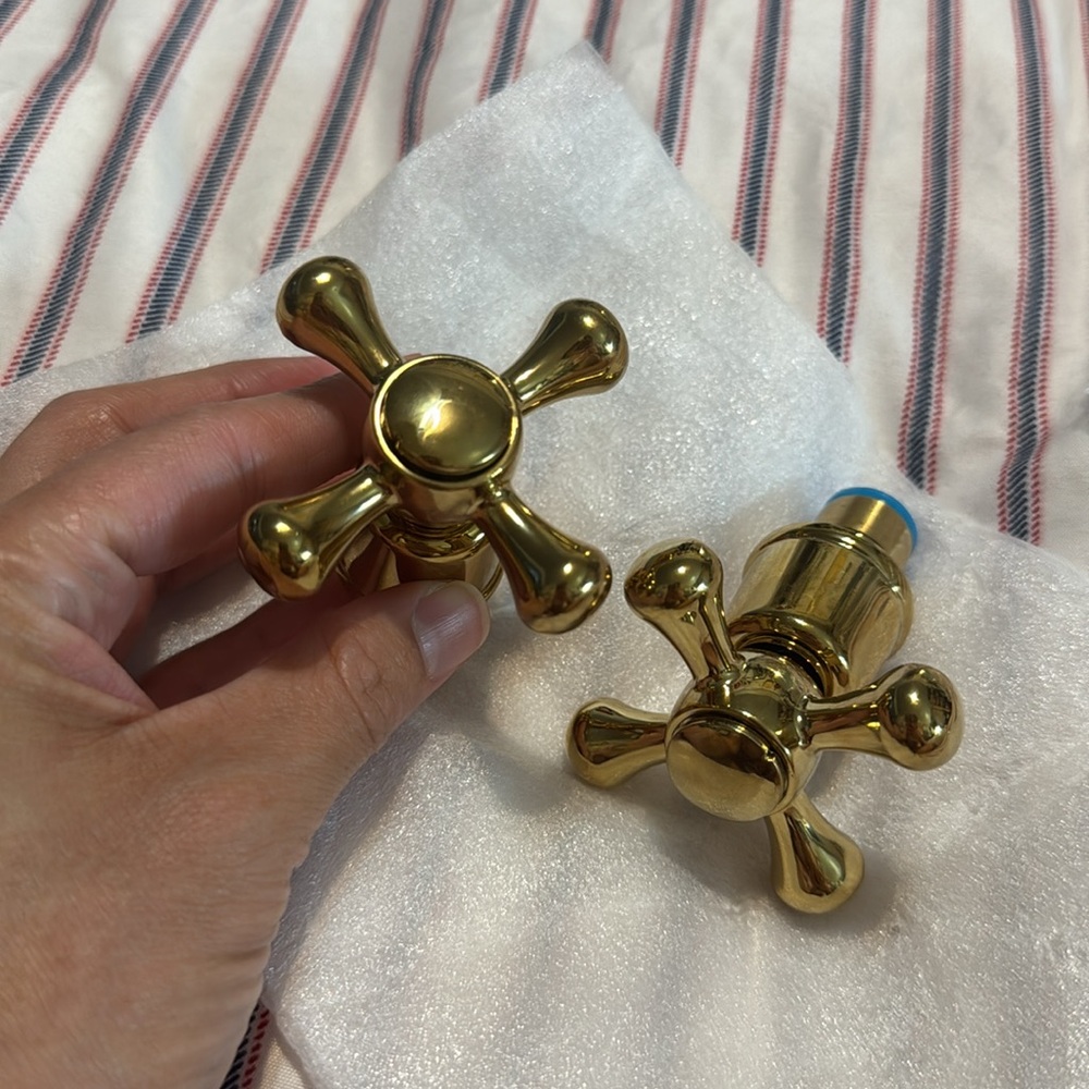 Hot & Cold Faucet Cross Handle Knobs